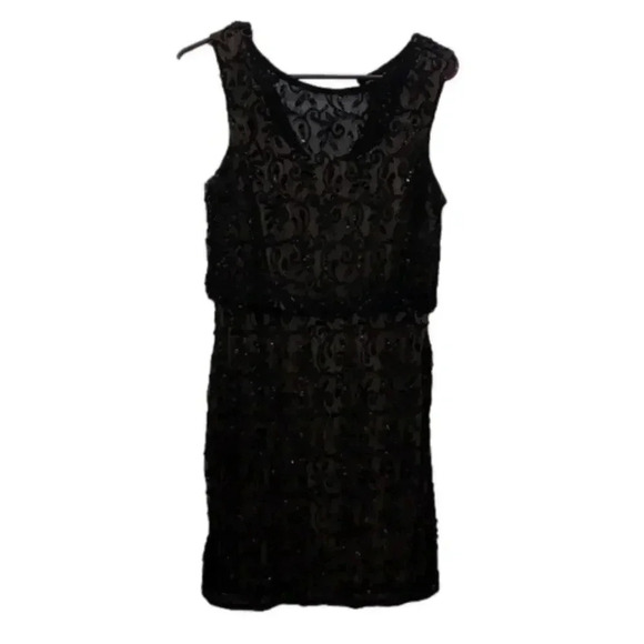 Aiden Mattox Women's Lace Beaded Blouse Dress